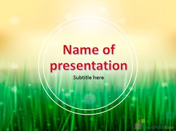 Размытое изображение, зеленая трава - Титульный слайд