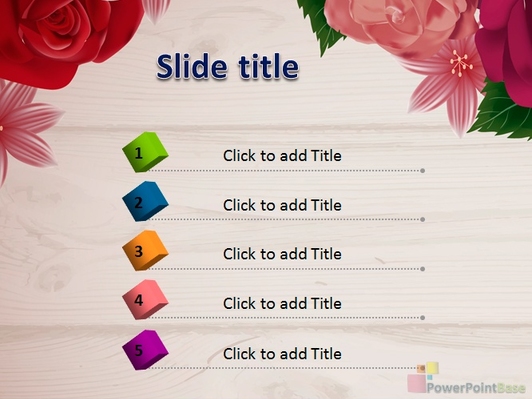 Объемные розы на деревянном фоне - слайд 2