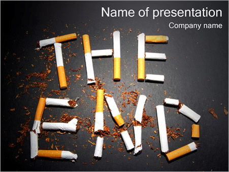 Курение сигареты - Титульный слайд