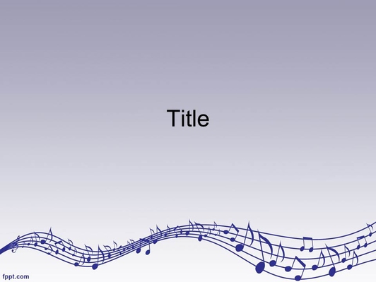 Музыкальные ноты - Титульный слайд