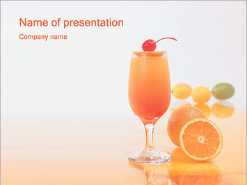 Апельсиновый сок с вишней - Титульный слайд