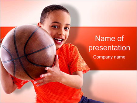 Мальчик с баскетбольным мячом - Титульный слайд