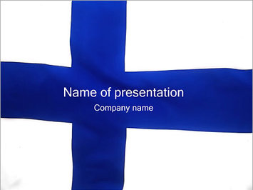 Флаг Финляндии для фона презентации - Титульный слайд