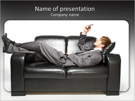 Менеджер на диване - Титульный слайд