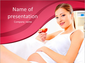 Молодая беременная женщина - Титульный слайд