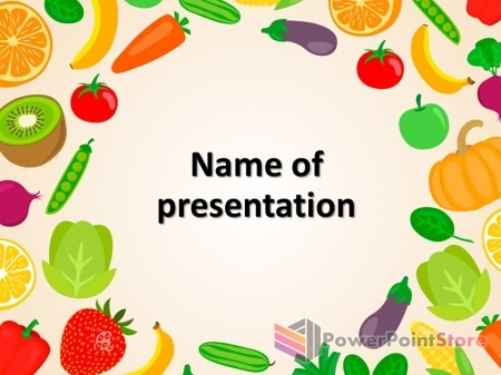Фрукты и овощи - Титульный слайд