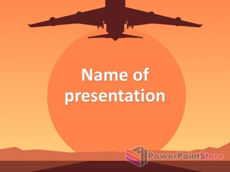 Взлетающий самолет - Титульный слайд