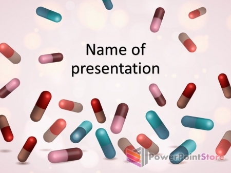Разноцветные таблетки-капсулы - Титульный слайд