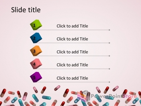 Разноцветные таблетки-капсулы - слайд 2