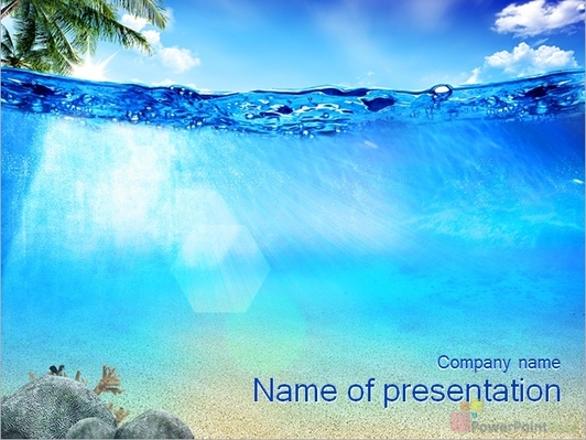 Прозрачная морская вода - Титульный слайд