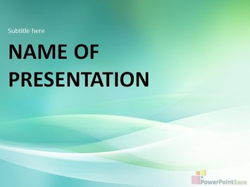 Бирюзовые волны с градиентом - Титульный слайд