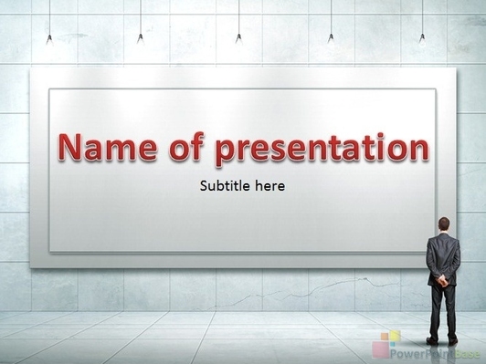 Человек смотрит на рекламную вывеску - Титульный слайд