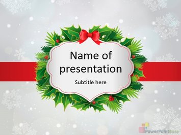 Большой рождественский венок - Титульный слайд