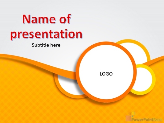 Серо-оранжевый фон с местом для логотипа, - Титульный слайд