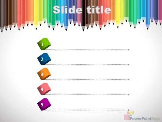 Много цветных карандшей - слайд 2