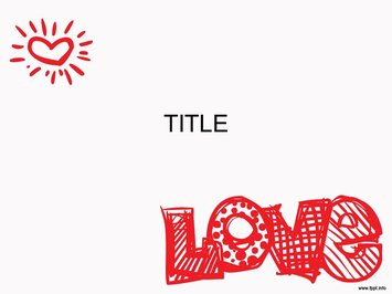 Нарисованное слово Love - Титульный слайд