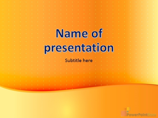 Яркий оранжевый фон с точками - Титульный слайд