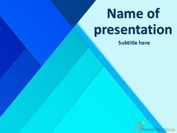 Бирюзовые и синие фигуры на светлом голубом фоне - Титульный слайд