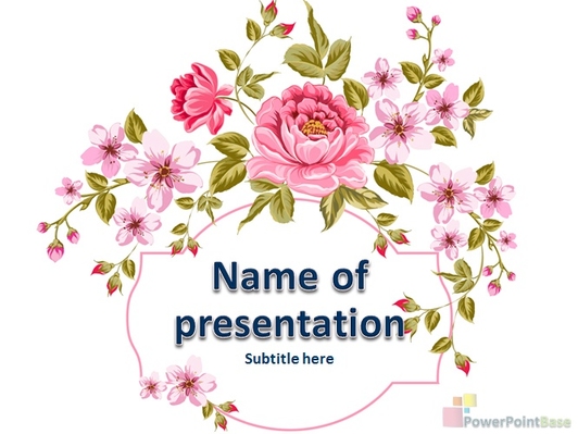 8 марта, красивые розовые цветы над заголовкрм - Титульный слайд