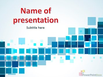 Узор из мелких синих и голубых квадратов на белом фоне - Титульный слайд