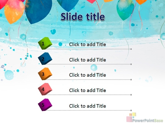 Разноцветные воздушные шары, рисунок - слайд 2