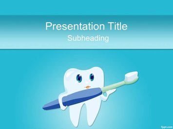 Зуб и зубная щетка - Титульный слайд