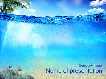 Голубое море и пальмы - Титульный слайд