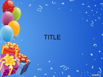 День рождения с шарами - Титульный слайд