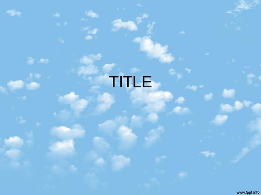 Белые облака на голубом небе - Титульный слайд