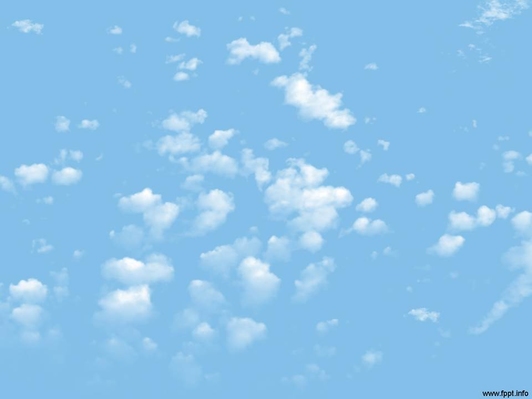 Белые облака на голубом небе - слайд 2