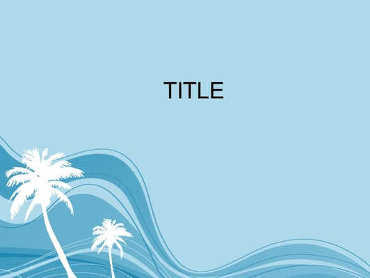 Белые пальмы на синем фоне - Титульный слайд