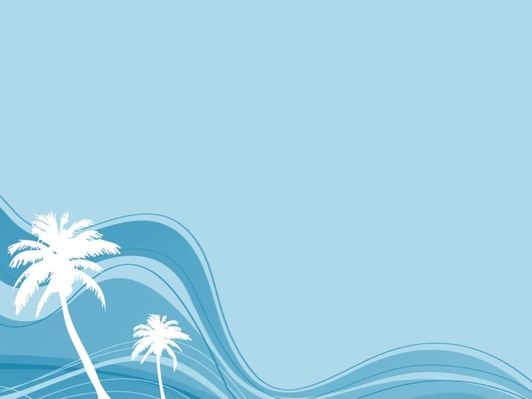 Белые пальмы на синем фоне - слайд 2