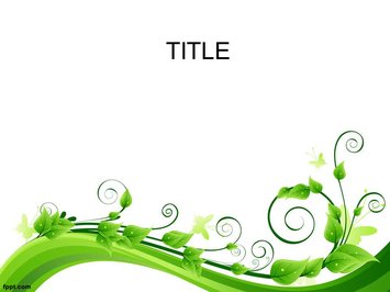 Зеленое растение - Титульный слайд