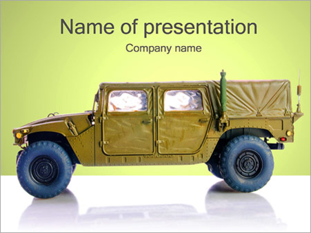 Военный автомобиль - Титульный слайд