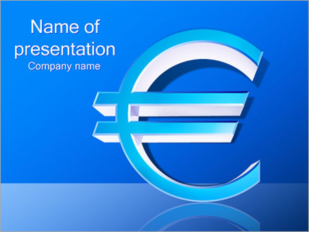 Денежный знак евро - Титульный слайд