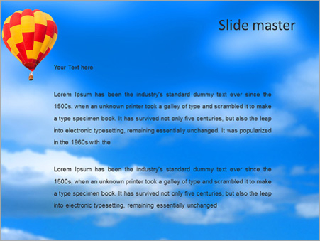 Воздушный шар летит в небе - слайд 2