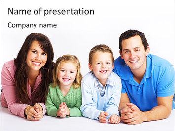 Счастливая семья, дети и родители - Титульный слайд