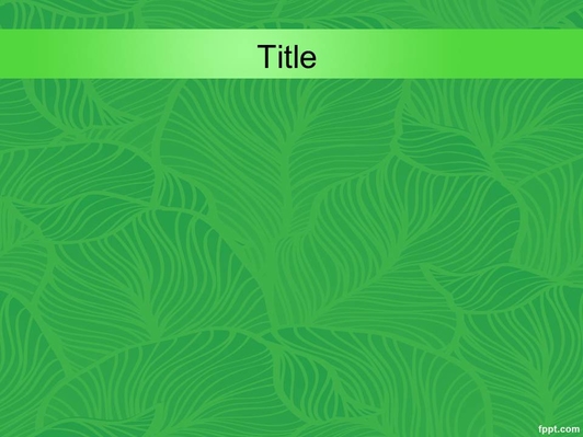 Зеленые листья - Титульный слайд